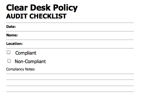 Audit Checklist