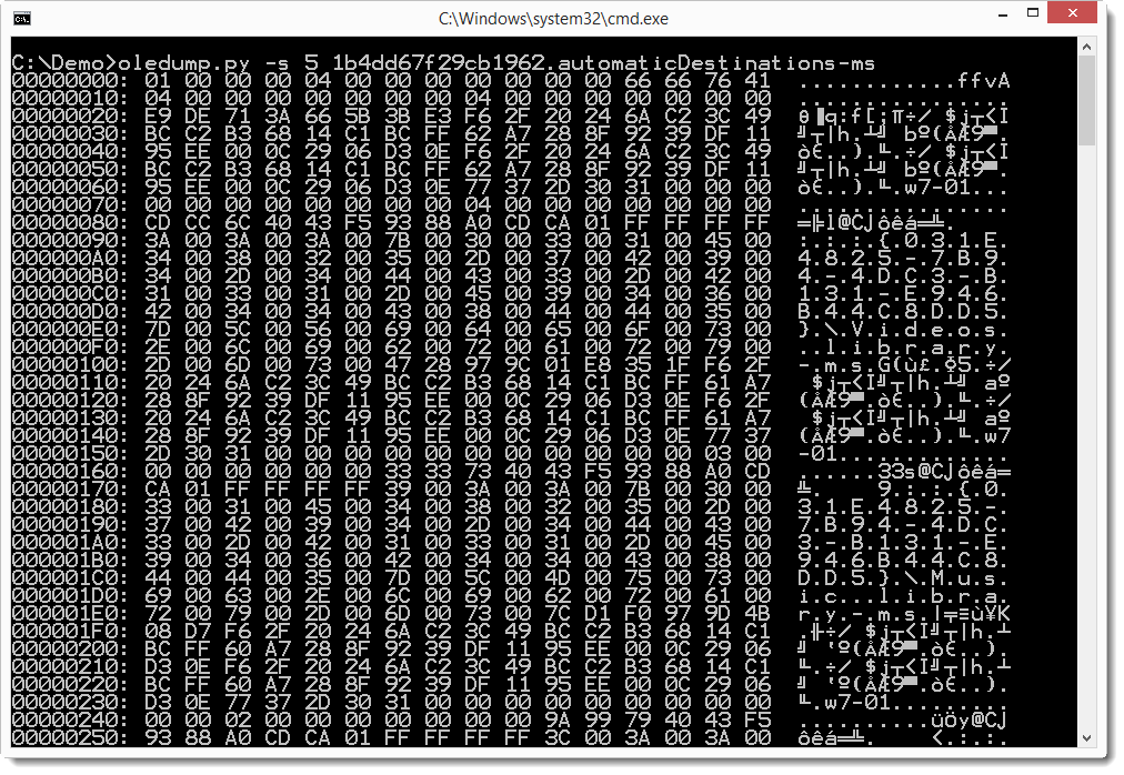 Jump List Files Are Ole Files