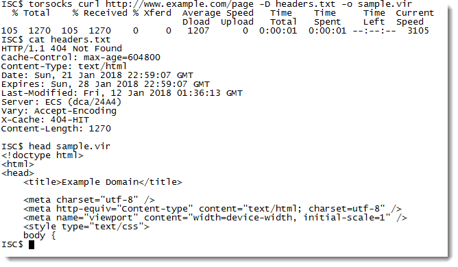 Retrieving Malware Over Tor SANS Internet Storm Center