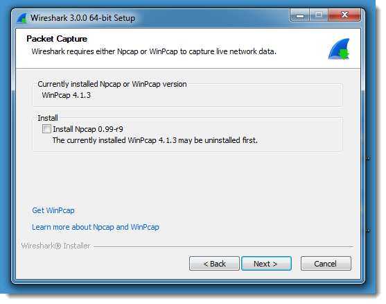 wireshark capture setup