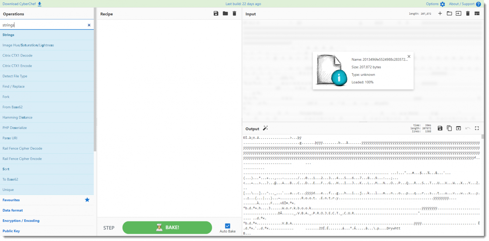 Strings Analysis Vba Excel4 Maldoc