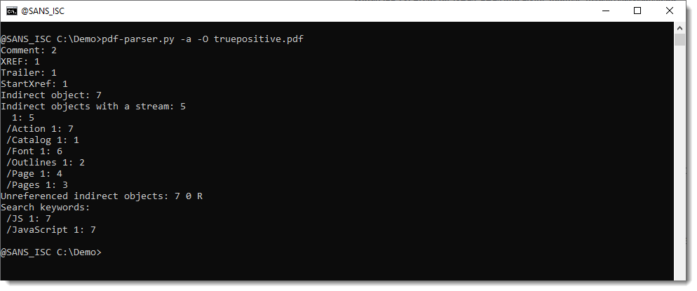 PDFiD False Positives Revisited SANS Internet Storm Center