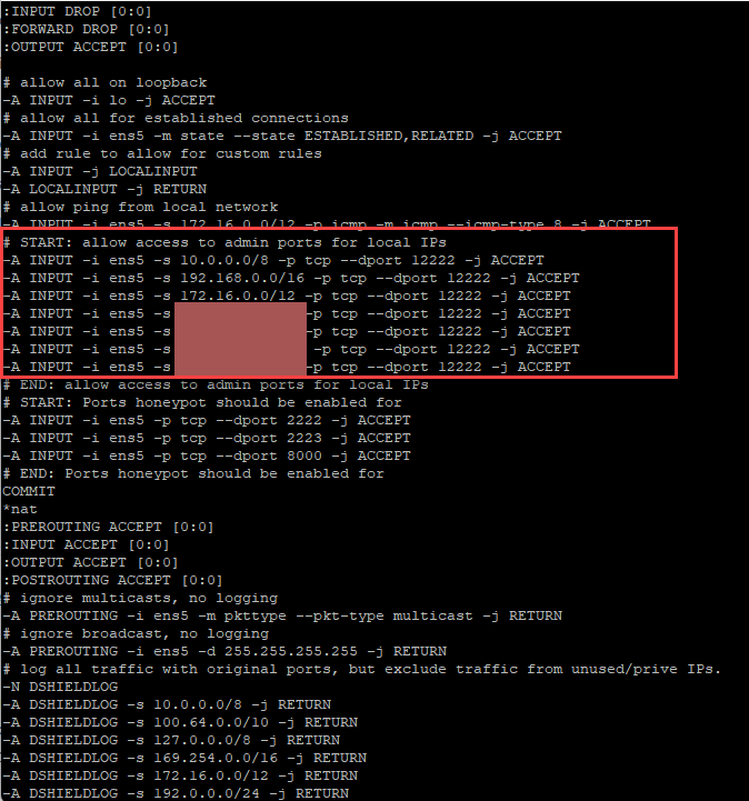 Honeypot Iptables Maintenance And DShield SIEM Logging SANS Internet 
