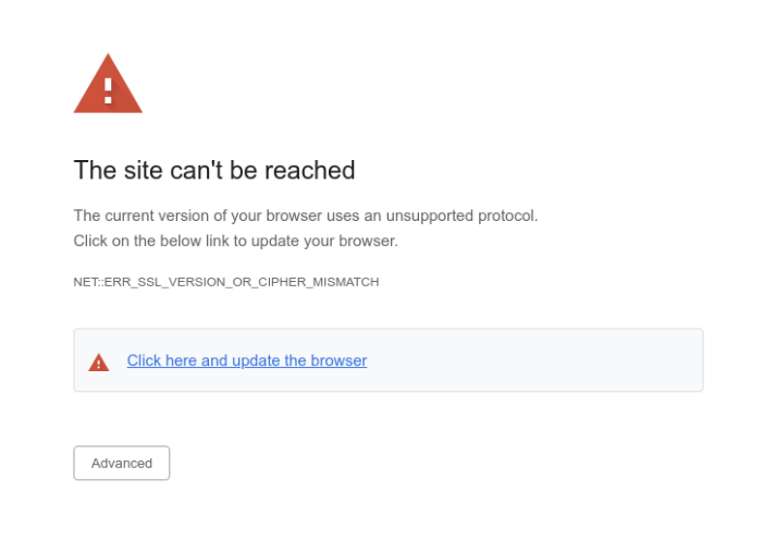 screen shot of malicous fake browser warning