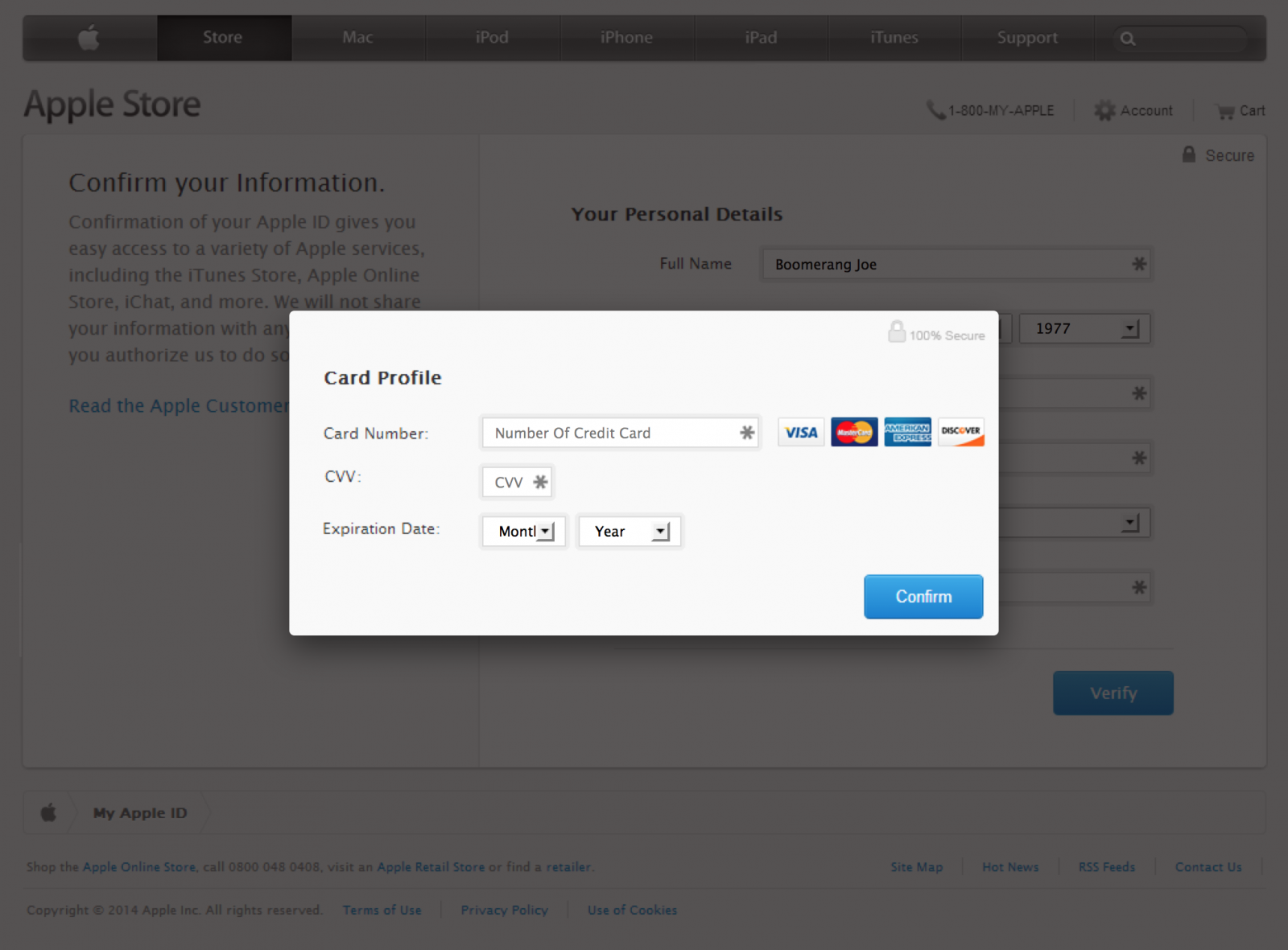 visa credit card
 InfoSec Handlers Diary Blog - Apple Credential Phishing via appleidconfirm.net