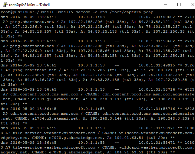 Dshell dns decoder