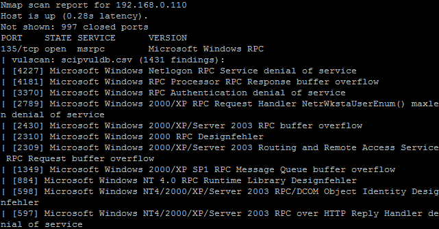 nmap vulnerability script