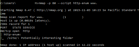 Nmap windows scan