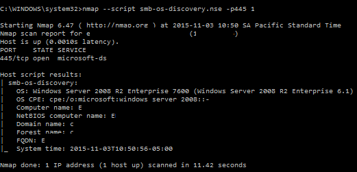 SMB nmap scan