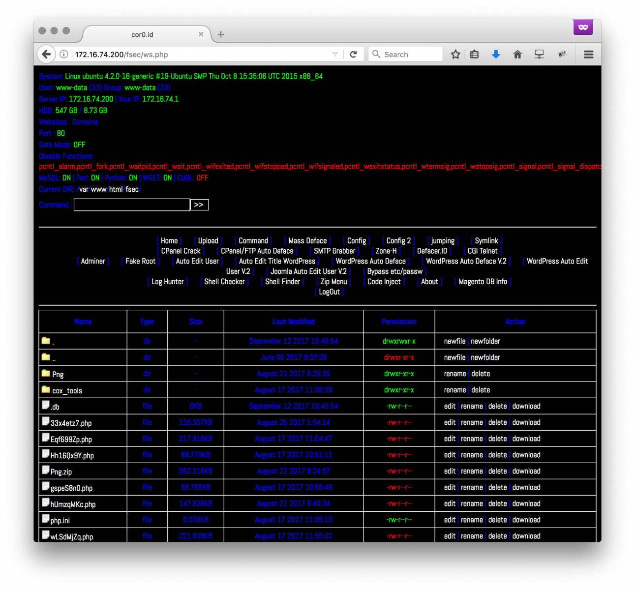 Another Webshell Another Backdoor SANS Internet Storm Center